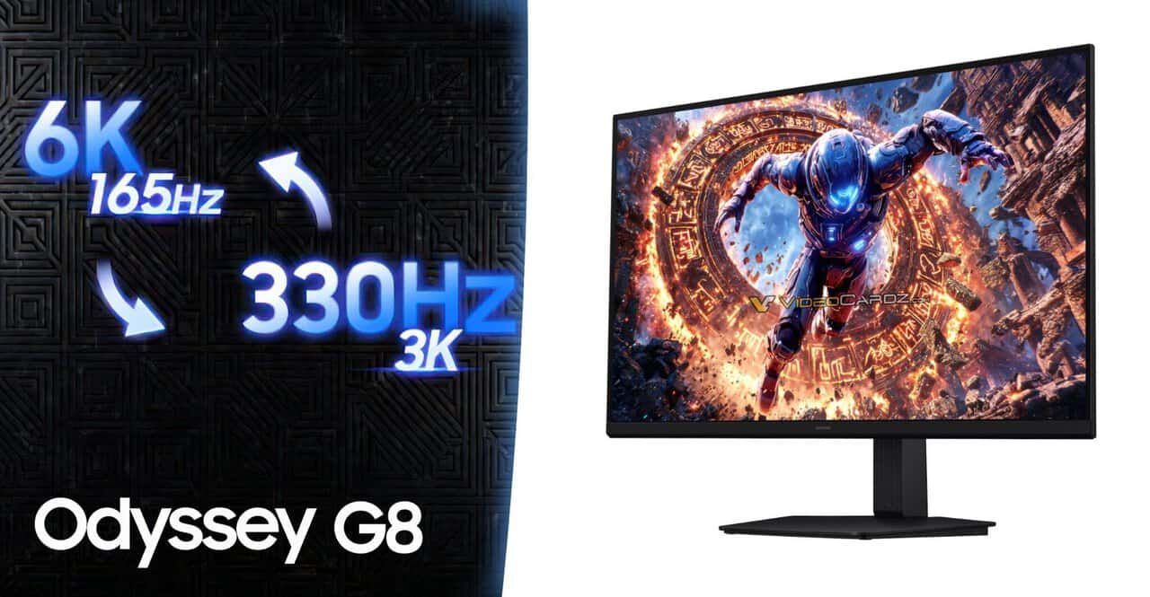 Samsung anuncia su monitor Odyssey G8 G80HS 6K: llega a Europa el 19 de junio a 1499 €