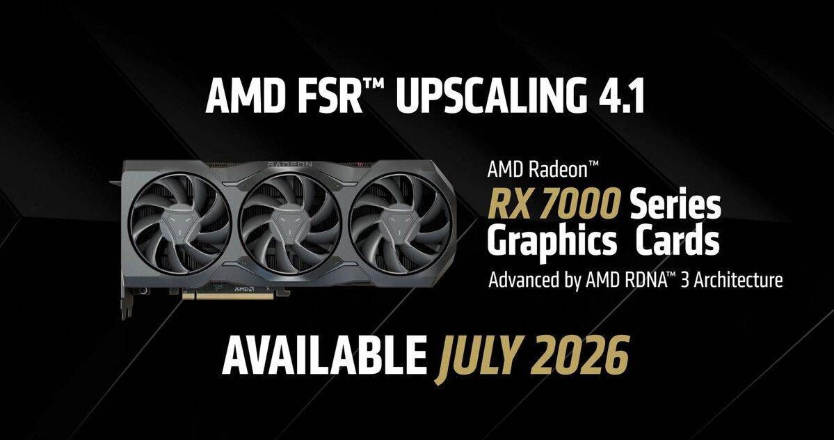 Fuerte impulso de AMD: FSR 4.1 llega a la serie RX 7000 en julio y amplía el soporte en verano