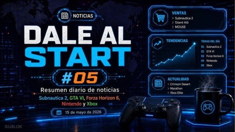 Dale al Start #05: Subnautica 2, GTA VI, Forza Horizon 6, Nintendo, Xbox y las noticias del 15 de mayo Dale al Start #05: Subnautica 2, GTA VI, Forza Horizon 6, Nintendo, Xbox y las noticias del 15 de mayo