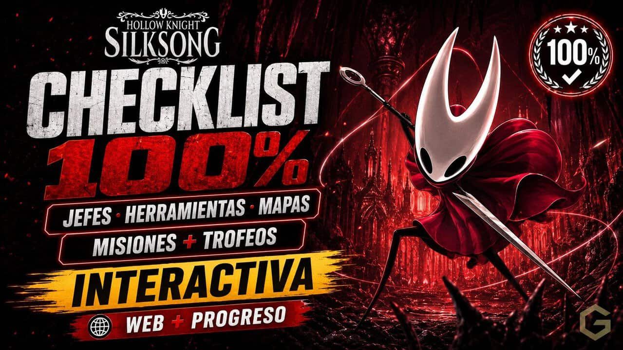 Hollow Knight: Silksong – Checklist 100% Interactiva