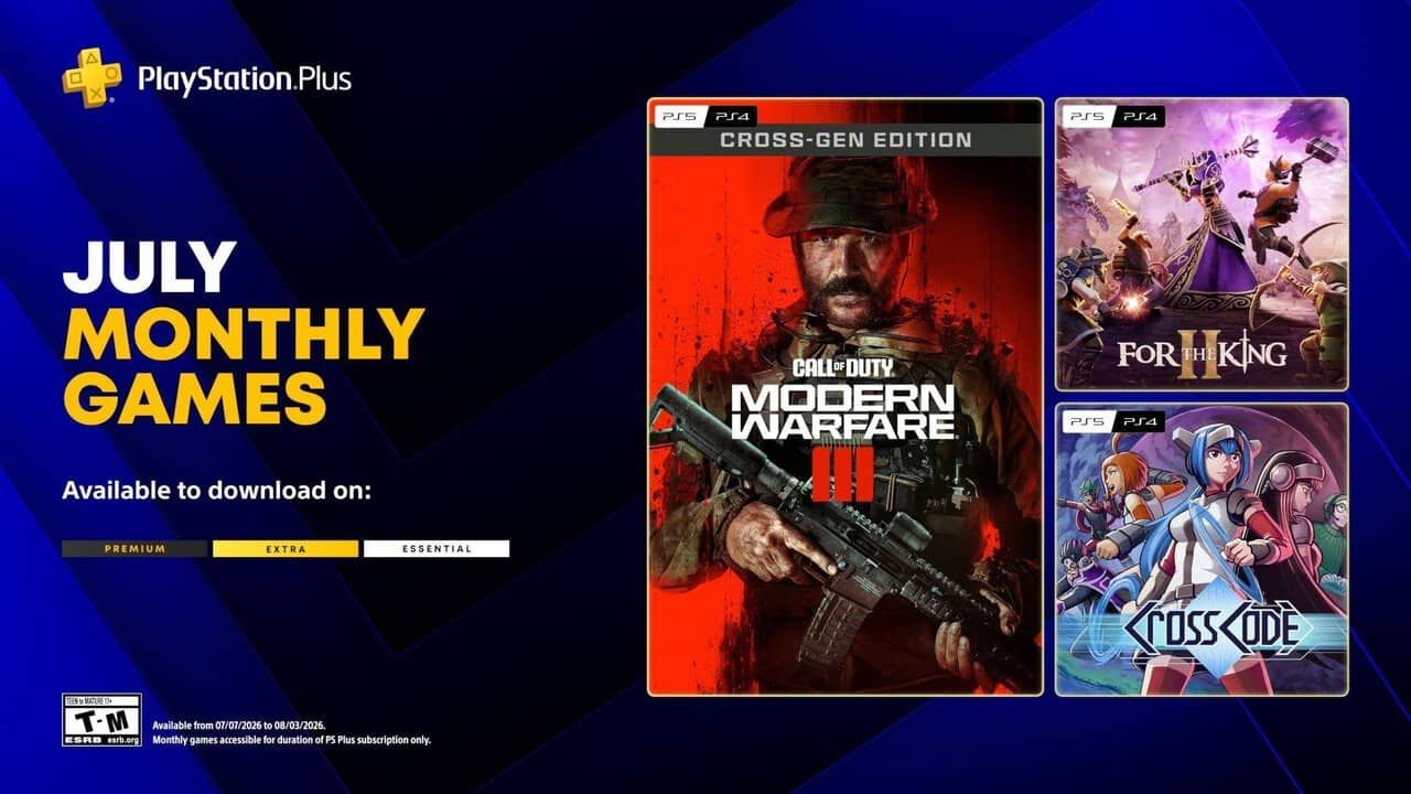 PlayStation Plus confirma los juegos de julio: Call of Duty: Modern Warfare III, For the King II y CrossCode PlayStation Plus confirma los juegos de julio: Call of Duty: Modern Warfare III, For the King II y CrossCode