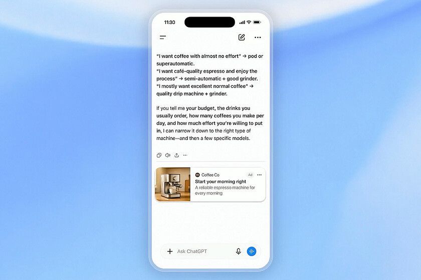 Los anuncios llegarán a ChatGPT en España el 25 de agosto