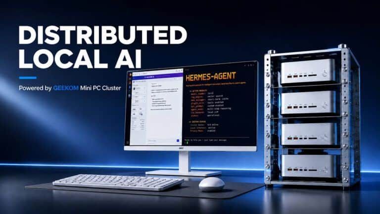GEEKOM combina cuatro Mini PC A9 Mega para ejecutar DeepSeek V4 Flash en local