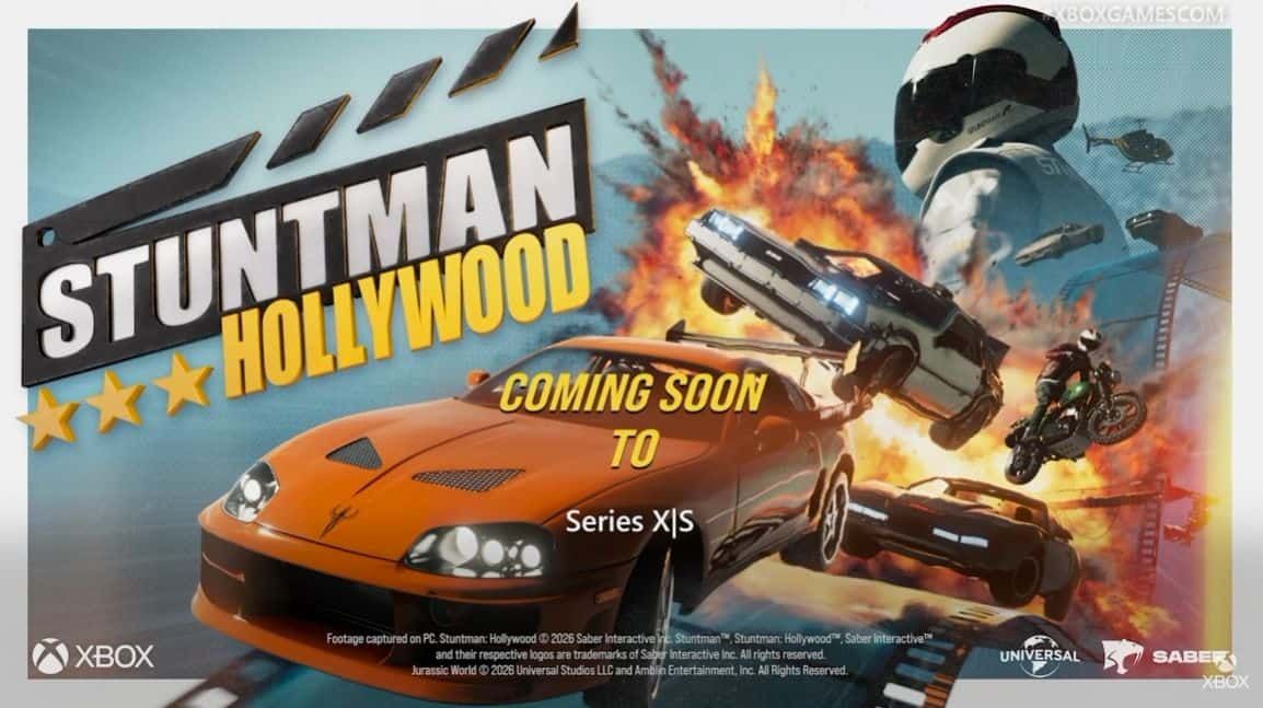 Stuntman: Hollywood incorpora un mundo de Jurassic World en su anuncio de Gamescom 2026