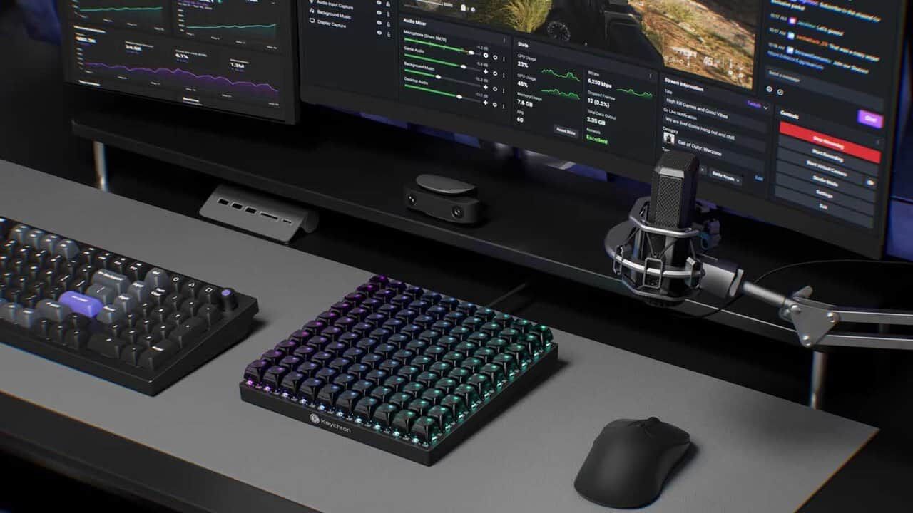 Keychron C100 8K: un macro pad cuadrado con 100 teclas