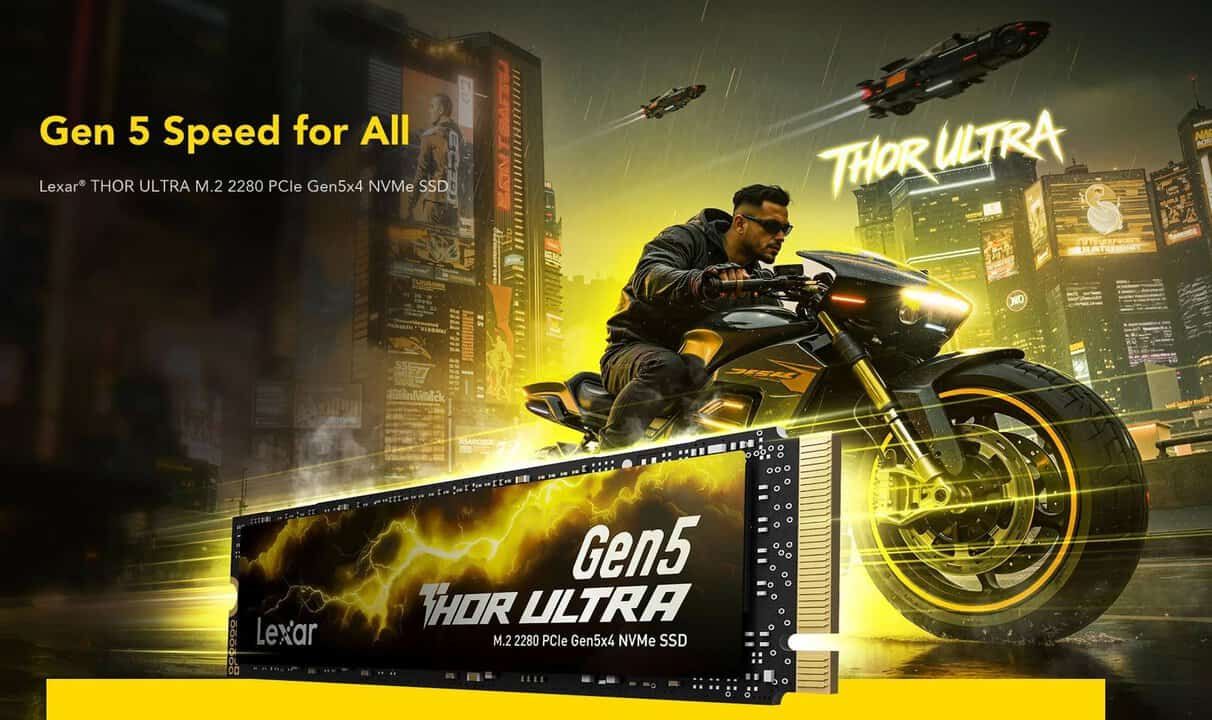 Lexar Thor Ultra: SSD NVMe PCIe 5.0 de hasta 11 GB/s