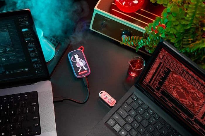 SanDisk presenta dos accesorios de almacenamiento inspirados en Mew y Mewtwo