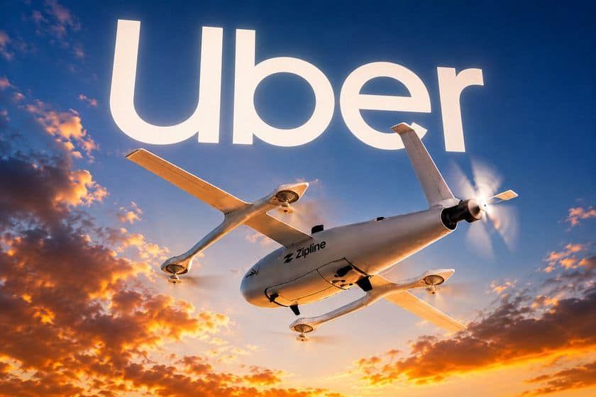 Uber integrará drones de Zipline en Uber Eats para acelerar los pedidos en Estados Unidos