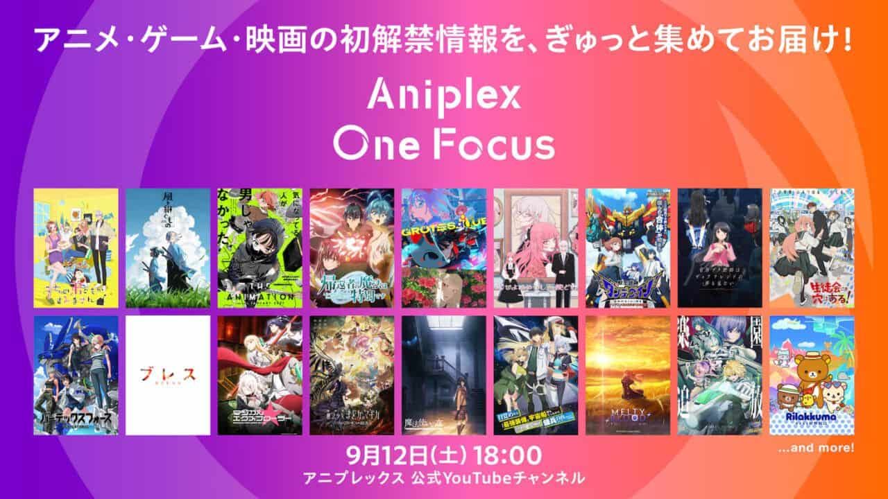 Aniplex One Focus se celebrará el 12 de septiembre con novedades de 17 títulos