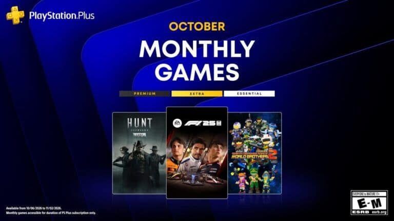 PlayStation Plus Essential suma F1 25 y dos juegos más en octubre de 2026
