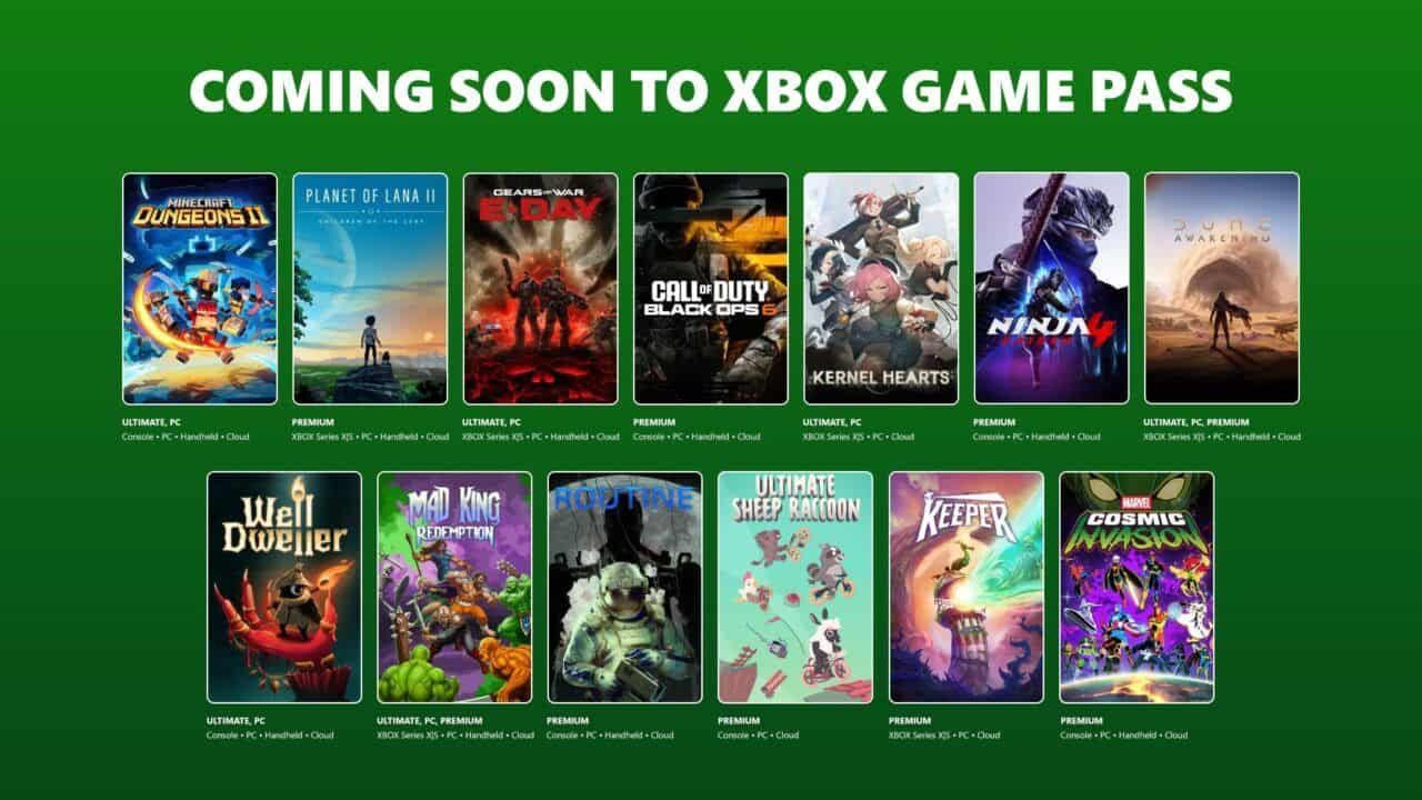 Xbox Game Pass anuncia sus próximas incorporaciones, con Gears of War: E-Day y Minecraft Dungeons II