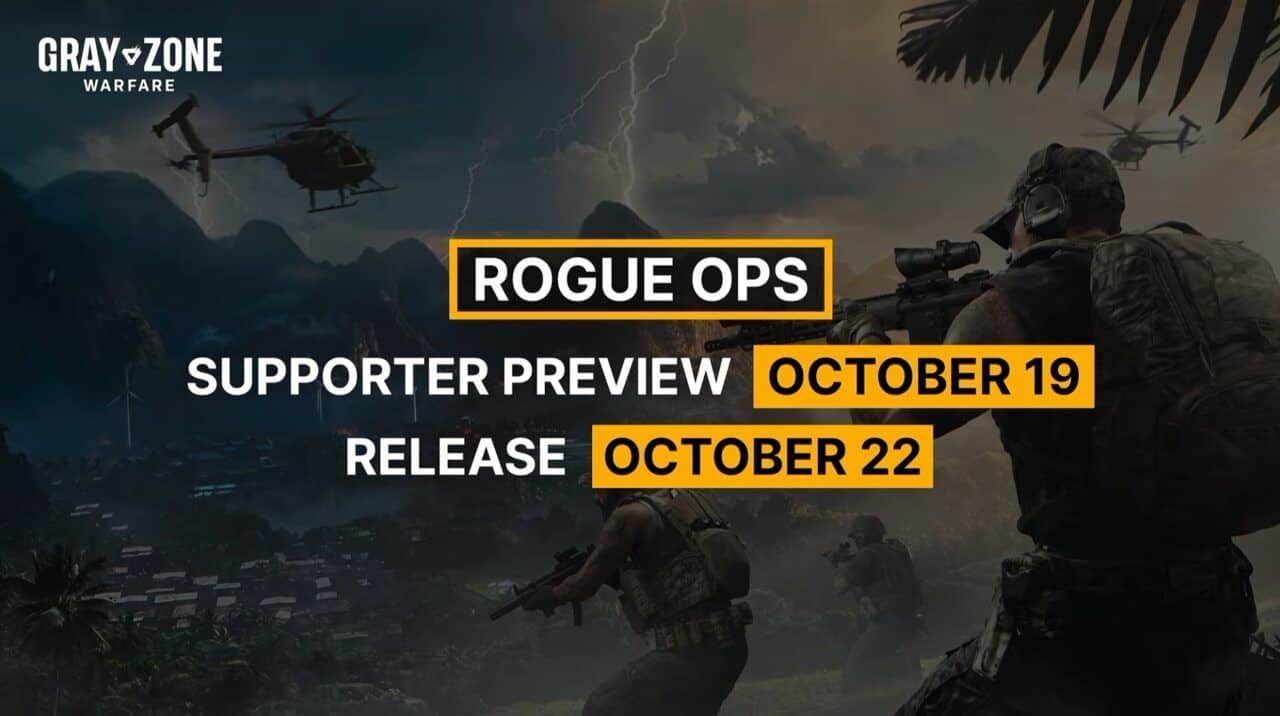 Gray Zone Warfare añade laboratorios, mercado negro y decisiones de facción con Rogue Ops Gray Zone Warfare añade laboratorios, mercado negro y decisiones de facción con Rogue Ops