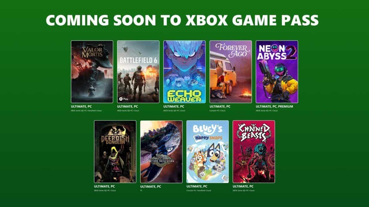 Xbox Game Pass incorpora Battlefield 6 y siete juegos más en octubre