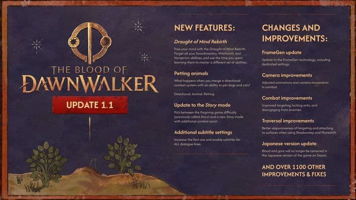 The Blood of Dawnwalker: imagen oficial de la actualización 1.1