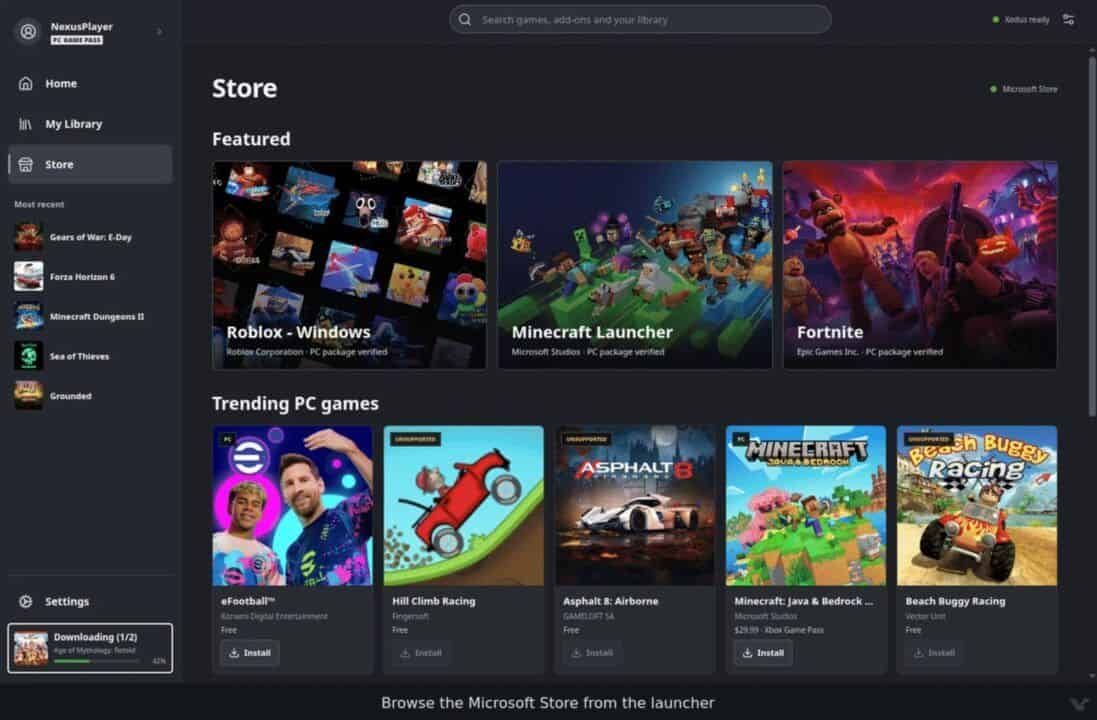 Xodus Nexus lleva Microsoft Store y PC Game Pass a Linux Xodus Nexus lleva Microsoft Store y PC Game Pass a Linux